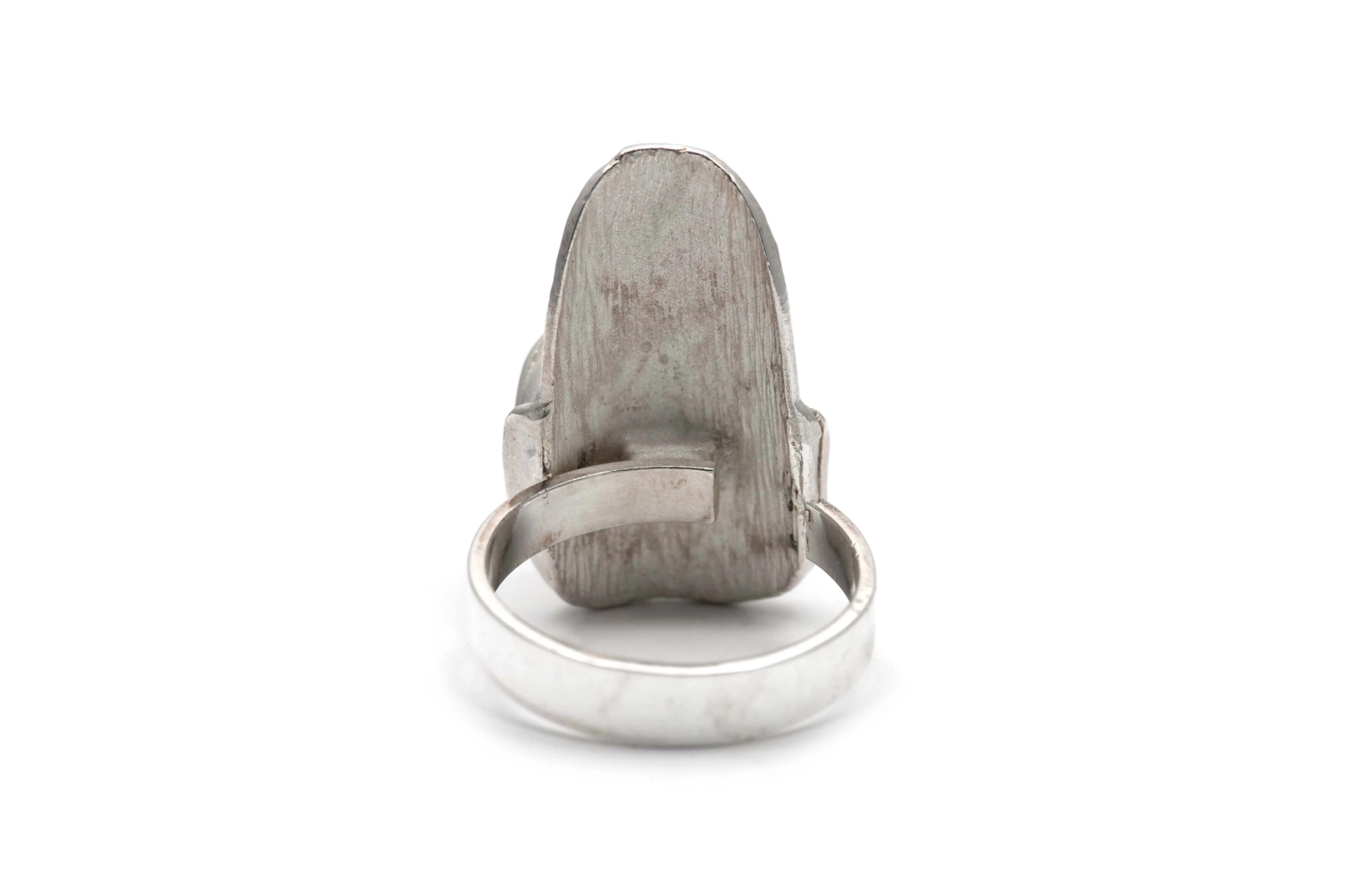 Bague Années 70 en argent 925 sertie d'une rhodochrosite