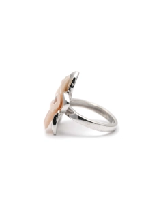 Bague contemporaine en argent 925 sertie de nacre