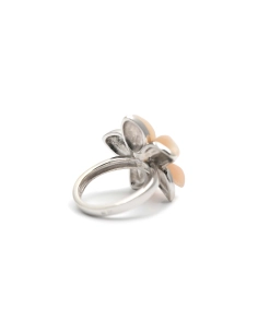 Bague contemporaine en argent 925 sertie de nacre
