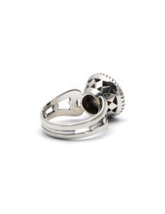 Bague Art Déco en argent sertie de strass