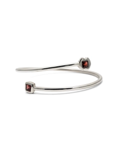 Bracelet contemporain en argent 925 serti de grenats