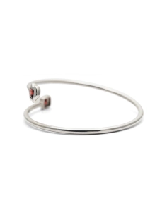 Bracelet contemporain en argent 925 serti de grenats