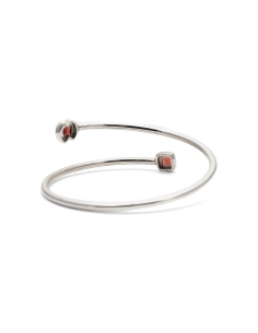 Bracelet contemporain en argent 925 serti de grenats