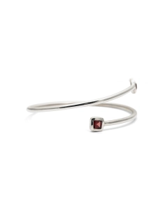 Bracelet contemporain en argent 925 serti de grenats