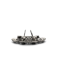 Broche Art Déco en argent sertie de marcassites