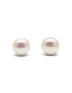 Boucles d'oreilles contemporaines en or jaune 18 carats serties de perles