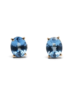 Boucles d'oreilles Années 70 en or jaune 9 carats serties de topazes