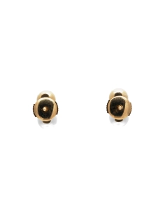 Boucles d'oreilles Années 70 en or jaune 18 carats serties de perles