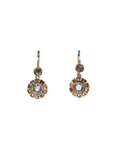 Boucles d'oreilles Art Déco en or jaune 18 carats serties de strass