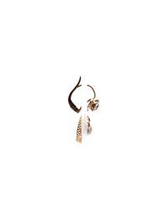 Boucles d'oreilles Art Déco en or jaune 18 carats serties de strass