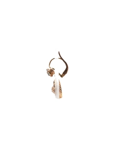 Boucles d'oreilles Art Déco en or jaune 18 carats serties de strass