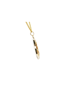 Pendentif Art Nouveau en or jaune 18 carats serti de perles