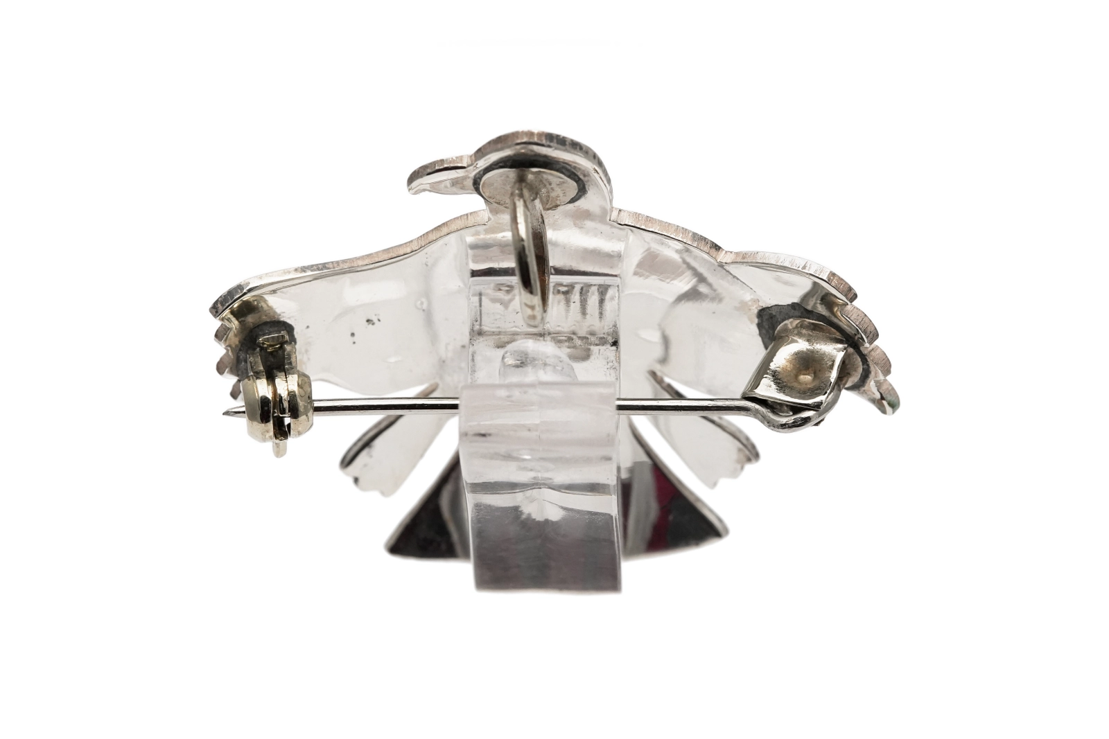 Broche Oiseau péruvienne en argent 925 et émail