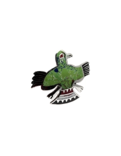 Broche Oiseau péruvienne en argent 925 et émail