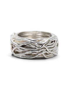 Bague contemporaine en argent