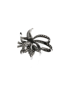 Broche Art Déco en argent 835 sertie de marcassites