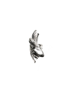 Broche Art Déco en argent 835 sertie de marcassites
