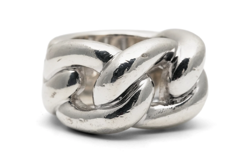 Bague "Pianegonda" contemporaine en argent 925
