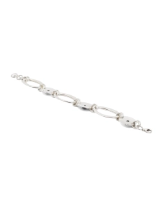 Bracelet contemporain en argent 925 serti d'améthystes
