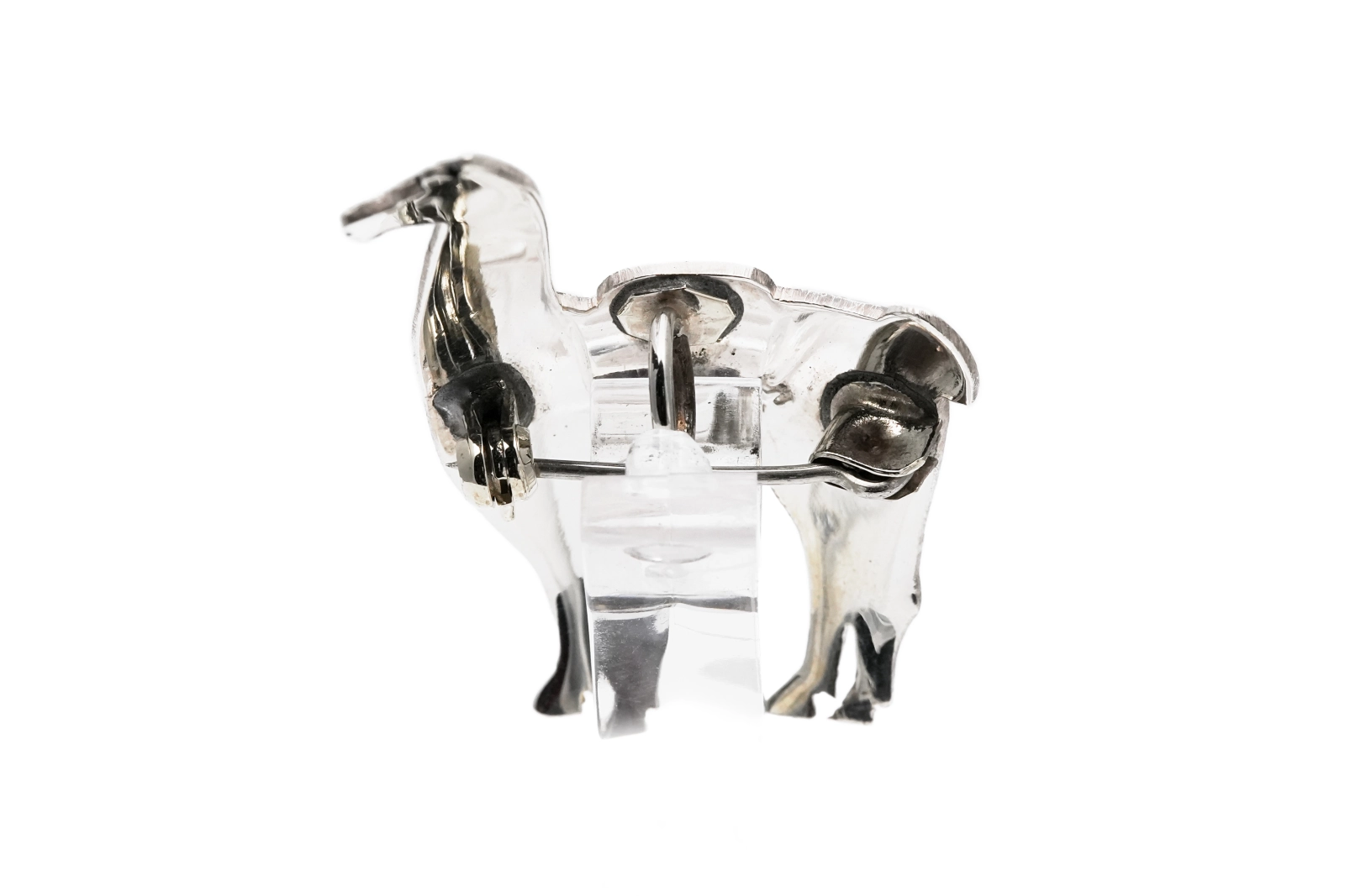 Broche "Lama" péruvienne en argent 925 et émail
