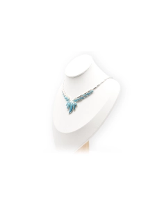 Collier contemporain en argent 925 serti de turquoises