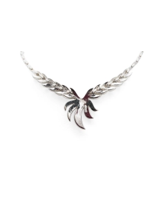 Collier contemporain en argent 925 serti de turquoises
