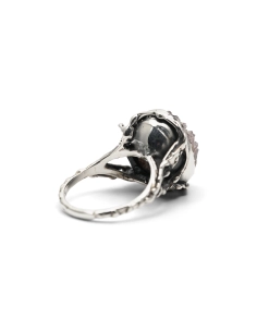 Bague Années 70 en argent 925 sertie d'une améthyste