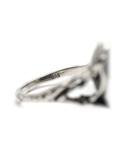 Bague Années 70 en argent 925 sertie d'une améthyste