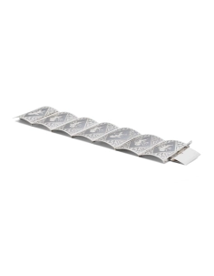 Bracelet Années 70 en argent 925 niellé