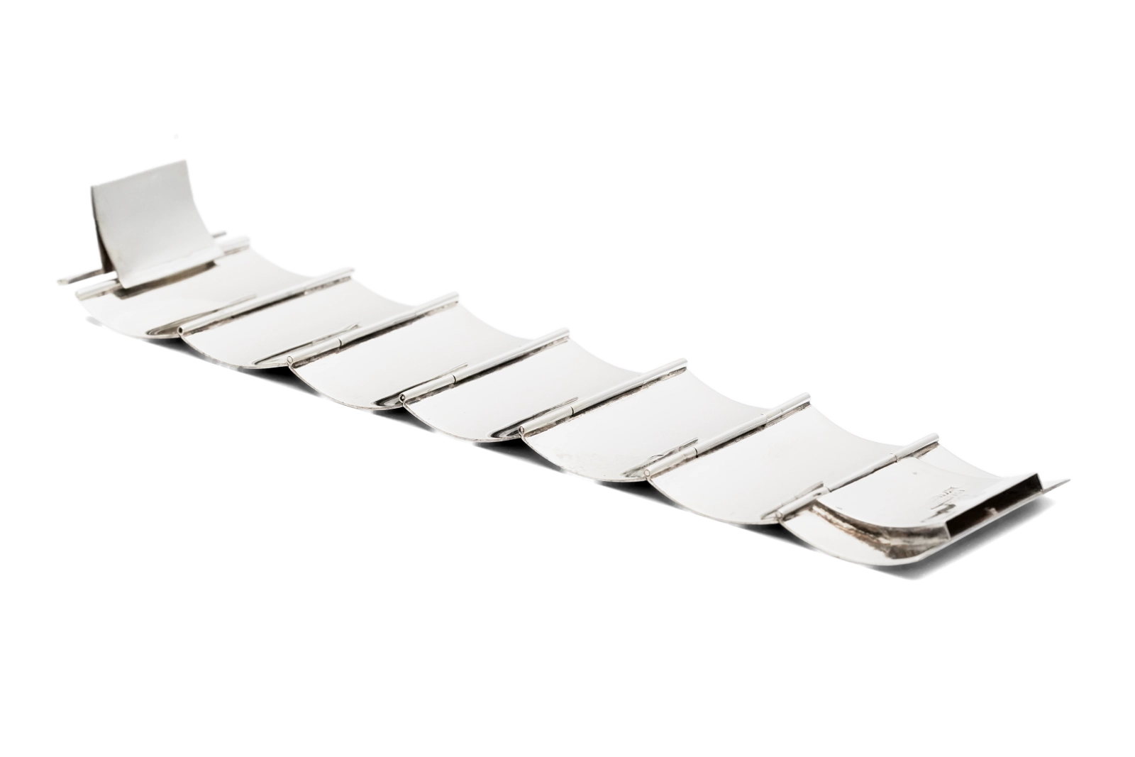 Bracelet Années 70 en argent 925 niellé