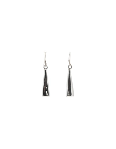 Boucles d'oreilles contemporaines en argent serties de turquoises