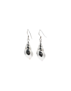Boucles d'oreilles contemporaines en argent