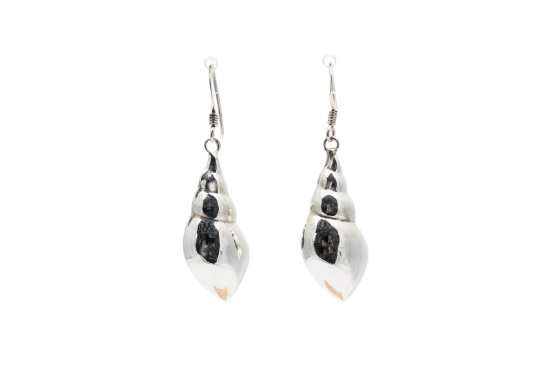 Boucles d'oreilles contemporaines en argent