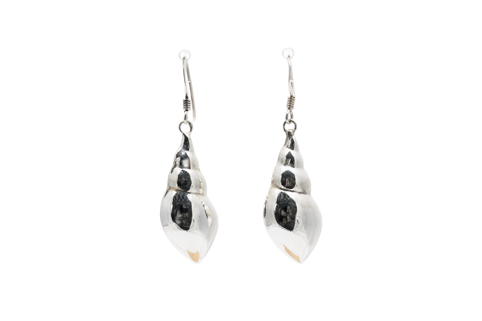 Boucles d'oreilles contemporaines en argent