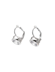 Boucles d'oreilles contemporaines en argent 925 serties de zirconiums