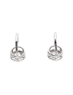 Boucles d'oreilles contemporaines en argent 925 serties de zirconiums