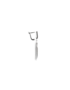 Boucles d'oreilles contemporaines en argent 925 serties de zirconiums