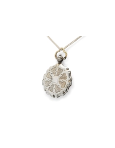 Pendentif porte-photos Art Nouveau en argent