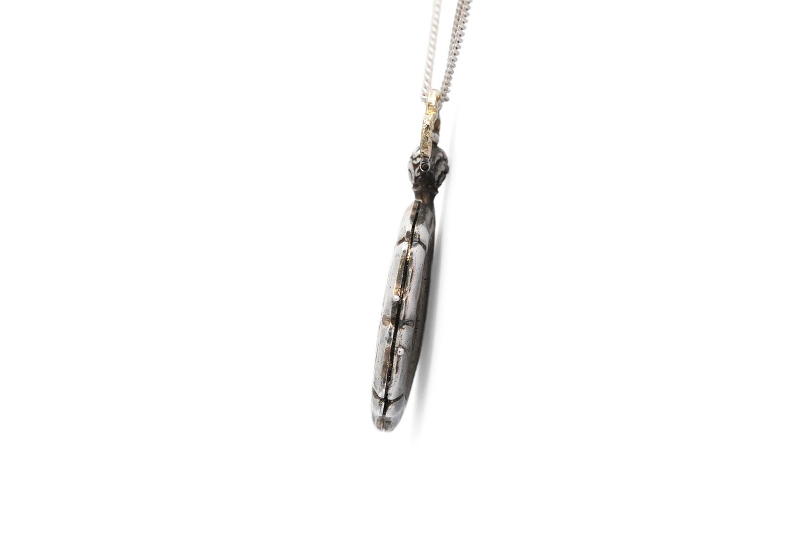 Pendentif porte-photos Art Nouveau en argent