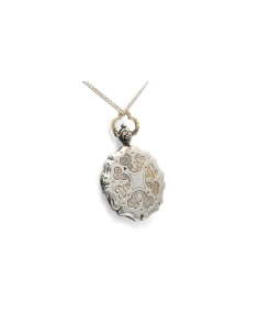 Pendentif porte-photos Art Nouveau en argent