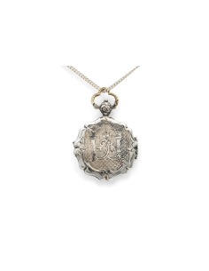 Pendentif porte-photos Art Nouveau en argent