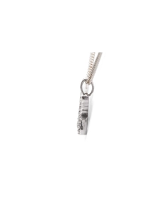 Pendentif contemporain en argent 925 serti de zirconiums