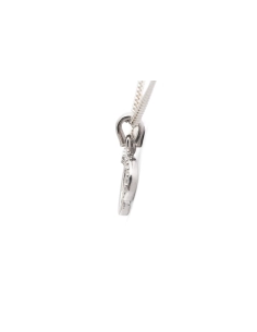 Pendentif contemporain en argent 925 serti de zirconiums
