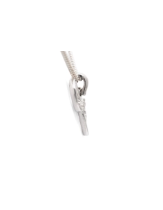 Pendentif contemporain en argent 925 serti de zirconiums