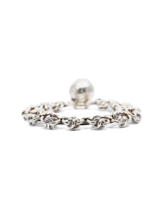 Bracelet Art Déco en argent et vermeil