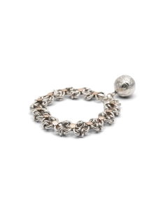 Bracelet Art Déco en argent et vermeil