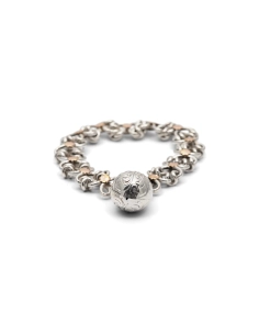 Bracelet Art Déco en argent et vermeil