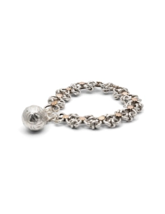 Bracelet Art Déco en argent et vermeil