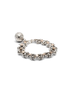 Bracelet Art Déco en argent et vermeil