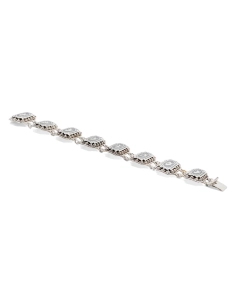 Bracelet Années 70 en argent 925 niellé